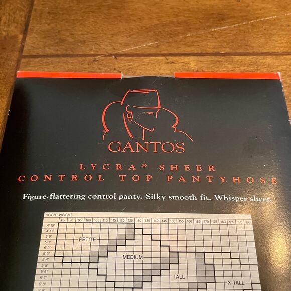 Gantos Pantyhose Lycra Sheer Control Top Size: Petite Color:  Taupe  C-4 - Picture 12 of 12